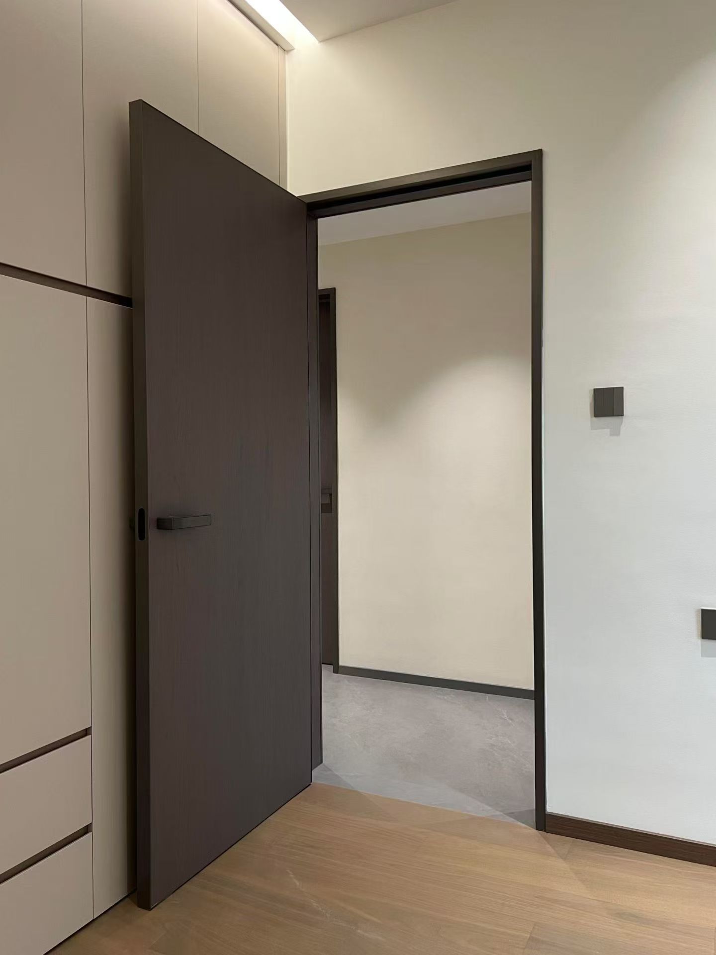 Simple Indoor Ecological Aluminum Honeycomb Wooden Frameless Door Indoor Painting Invisible Hidden Door