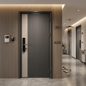 Entrance Exterior Doors Security Doors Metal Fire Rated Main Galvanized Steel Soundproof Front Entry Doors for Houses Home