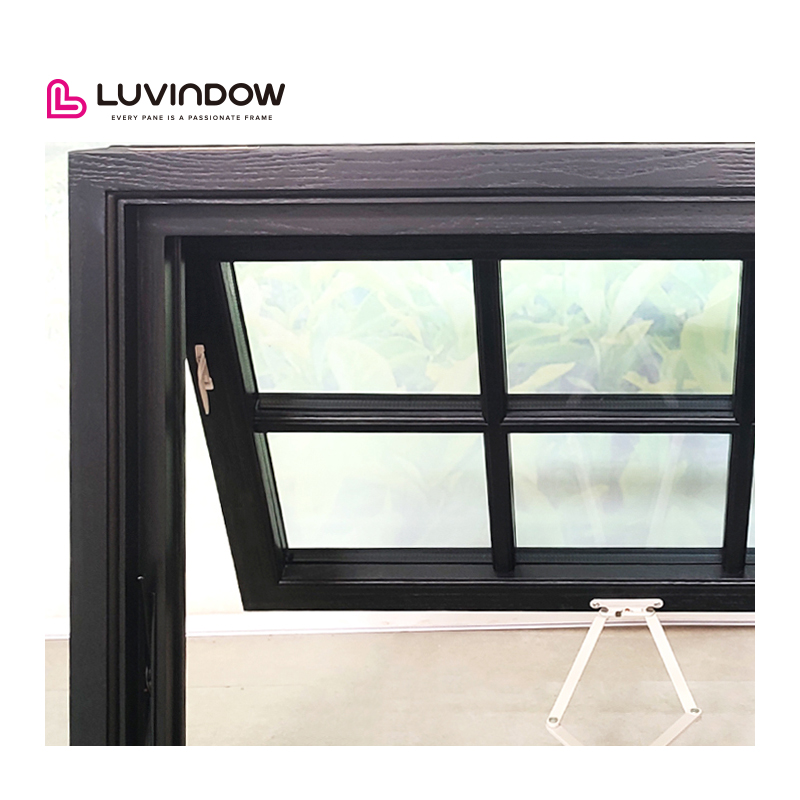 Luvindow As 2047 Customized Folding Glass Thermal Break Aluminum Awning Window for Residential Homes