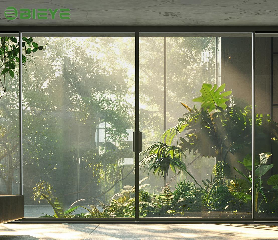 Commercial Solid Courtyard Aluminum Alloy Automatic Sliding Swing Doors Safety Feature Modern 5-Year Warranty for Manor Villa