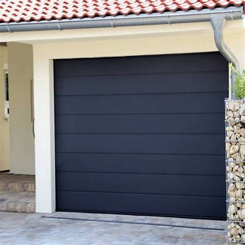 Modern Automatic Villa Aluminum Alloy Frameless Composite Mirror Glass Garage Door with Anti-Theft Feature Finished Surface