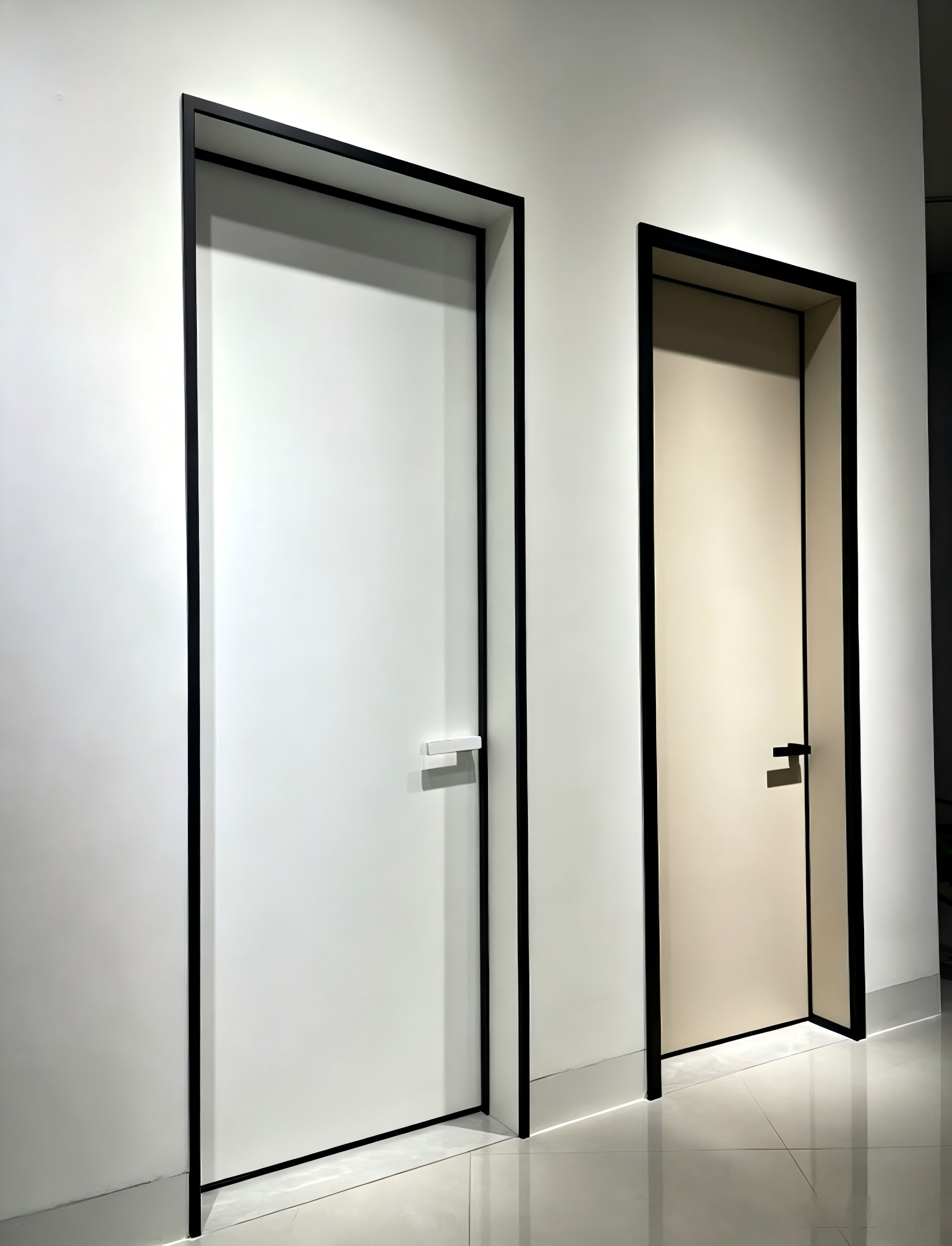 Modern Aluminium Sliding French Casement Swing Doors Thermal Insulation Waterproof Living Room Finished Surface Villas Interior