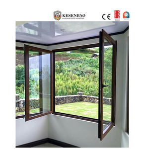Double Glazed Aluminum Casement windows Design Impact Energy Efficiency Aluminium Casement Window with Screens for House