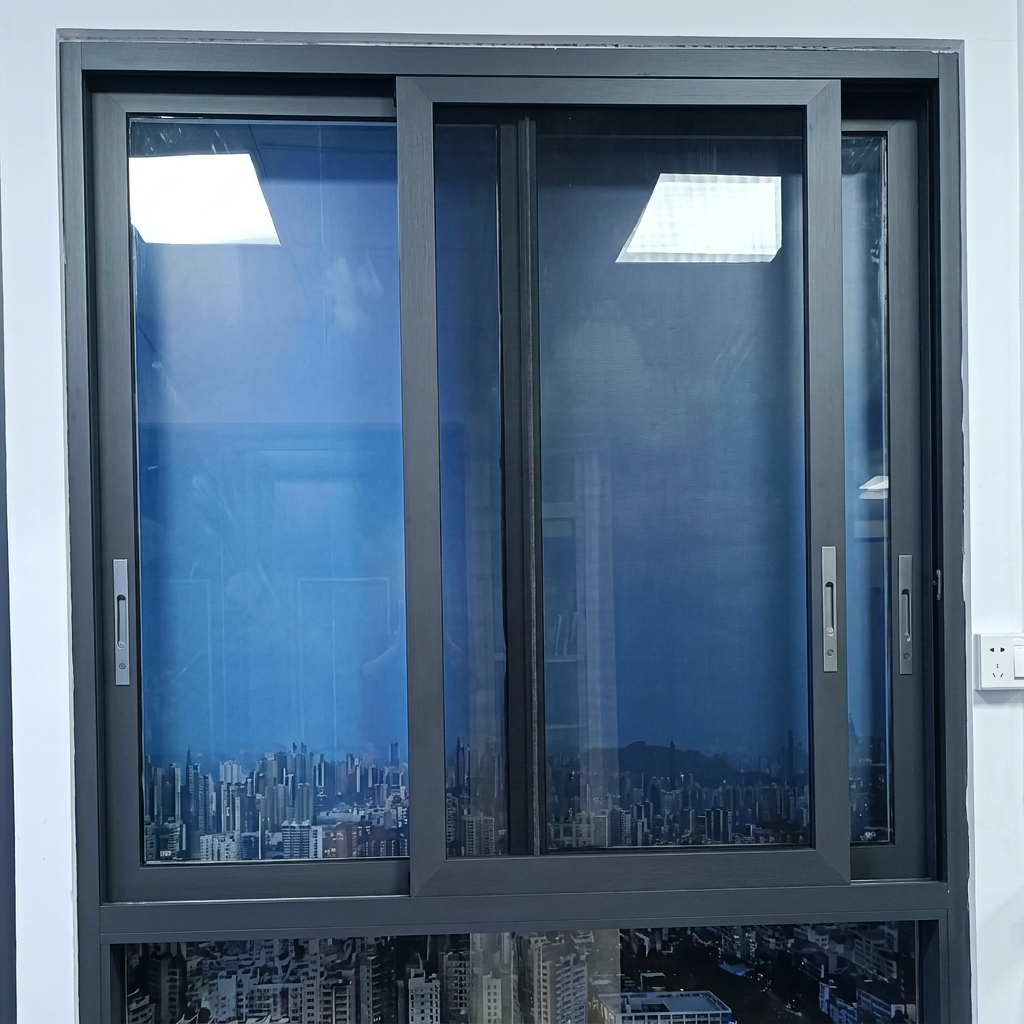 Aluminum Magnesium Alloy Sliding Window Double Glazing System Window Gray Coffee White