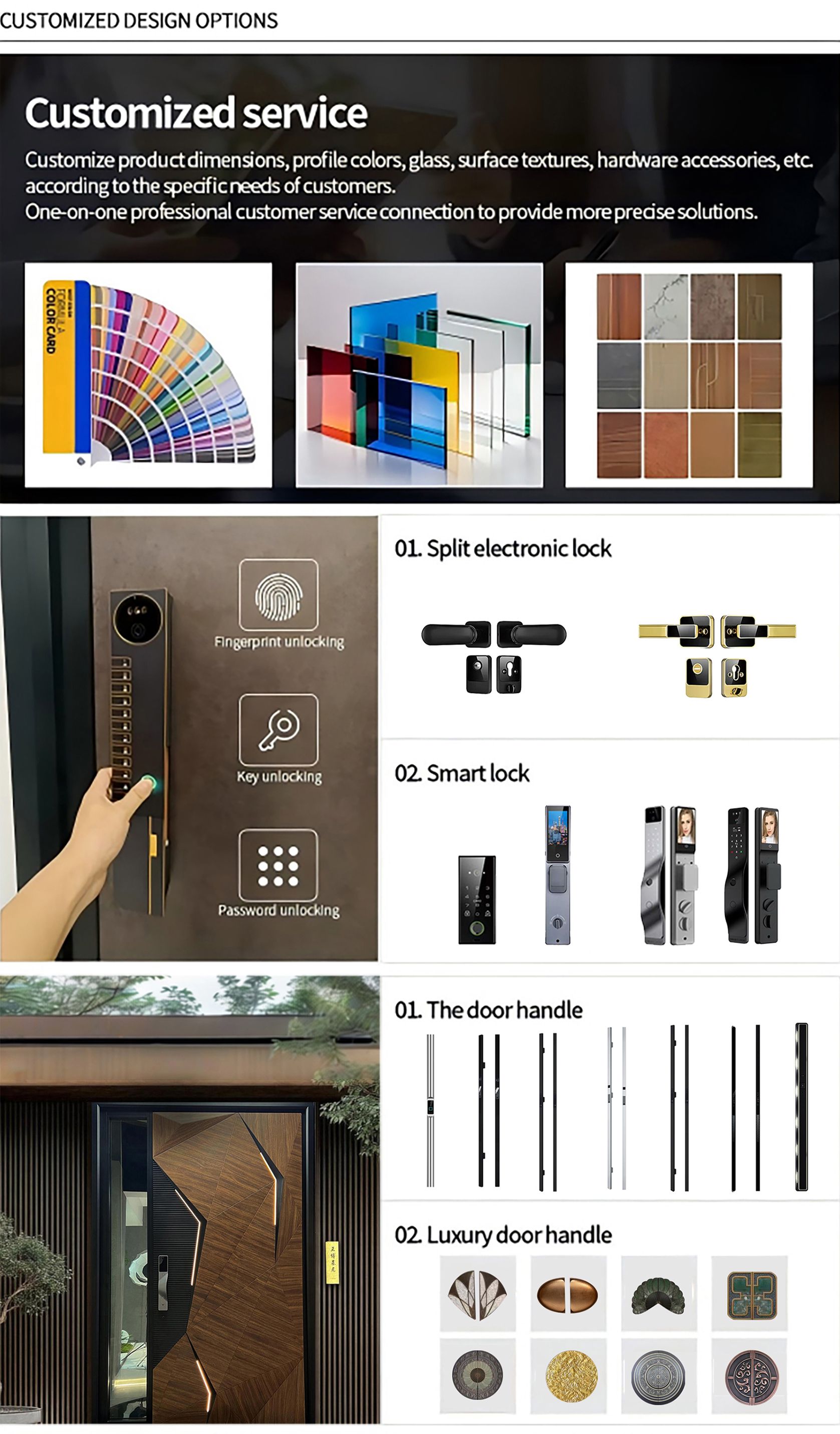 2026 OEM PSL Premium Quality Aluminum Wooden Home Villa Residential Entrance Security Front Entry Exterior Doors for Houses