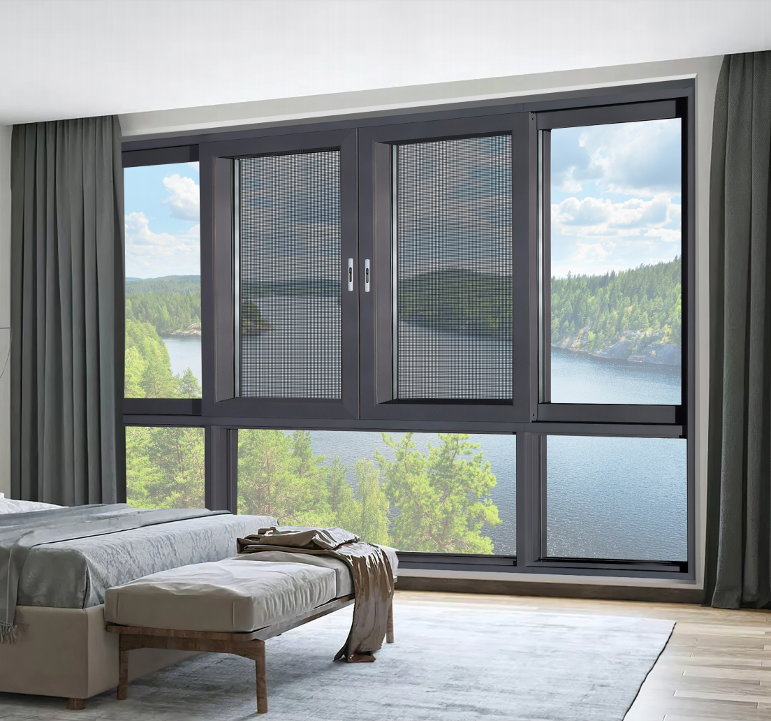 Guangdong Foshan Aluminum Sliding Doors and Glass windows Full Size Glass With Low Price and High Quality Window and Door