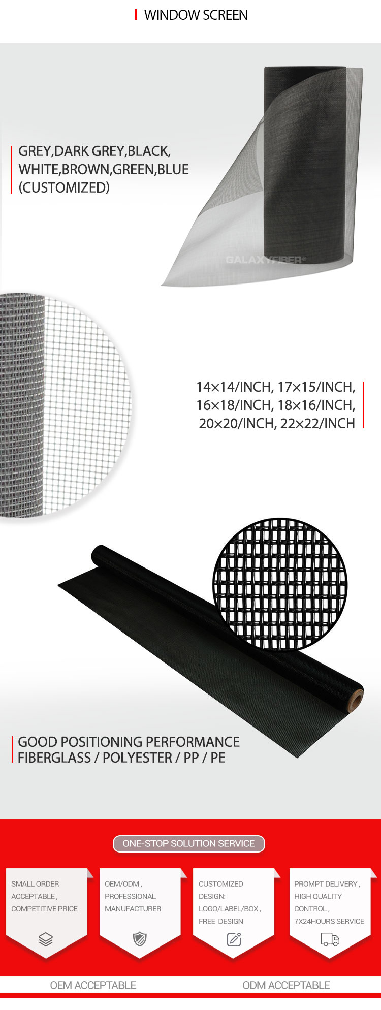 Fiberglass Window Insect Mosquito Security Screen