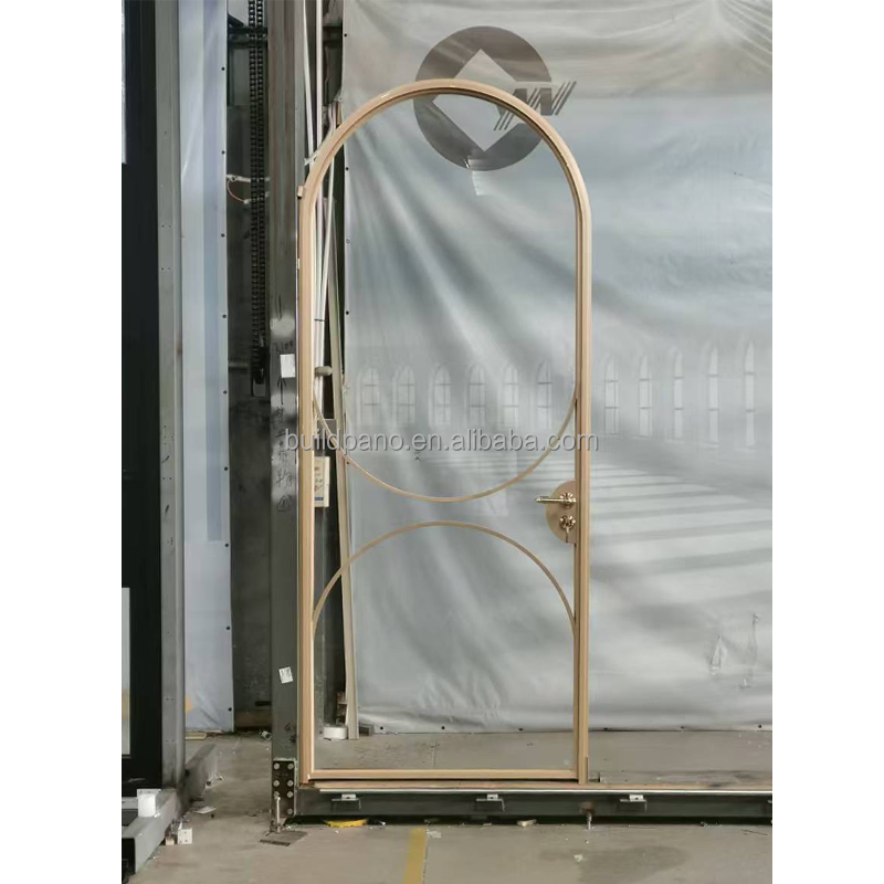Wholesale Factory Aluminum Grille Arched Doors Soundproof Residential Indoor Design for Supermarket Apartment Exterior Hall