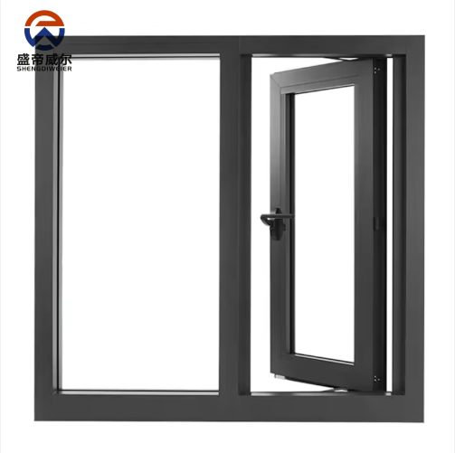 Privacy Built-in Blinds Aluminum Casement Window Double Glazed Insulated Glass Side Opening Window for Office