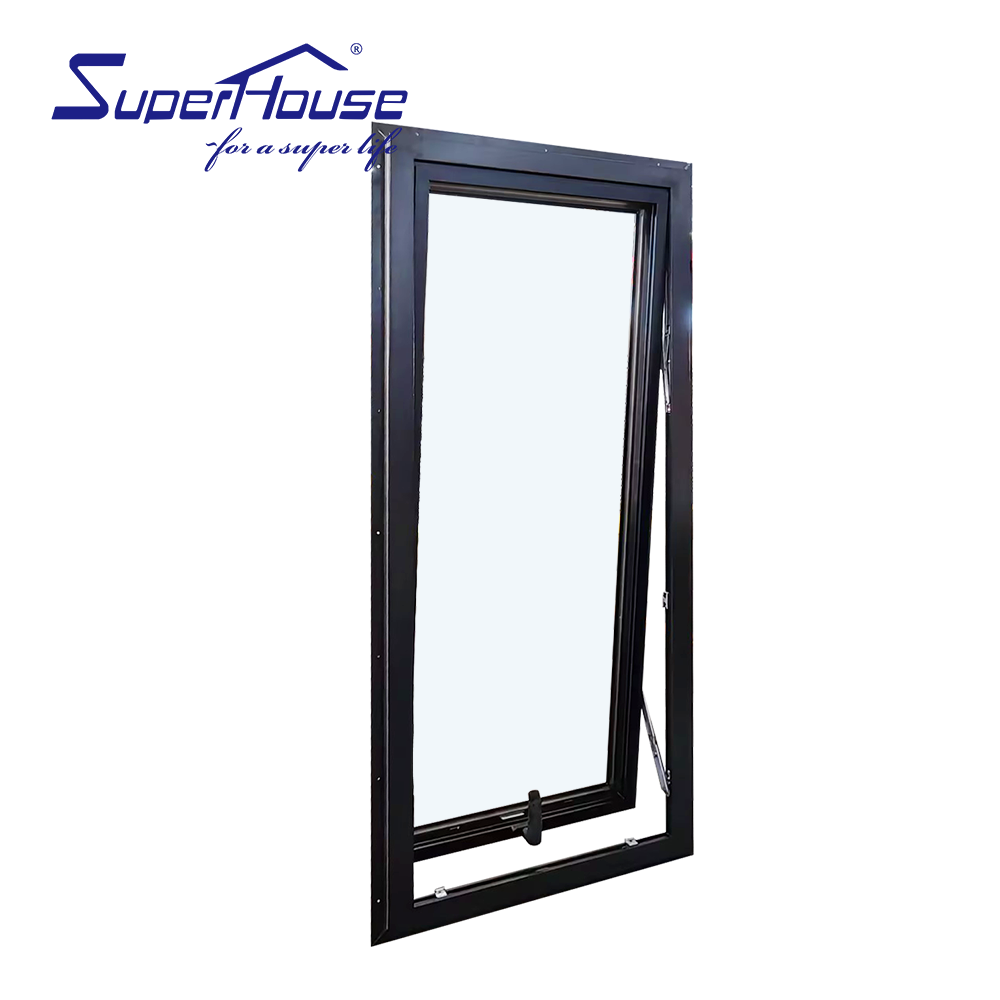 AAMA Certified Aluminum Awning Window Thermal Break LowE Glazing Energy Saving Insulated Soundproof for Bathroom Bedroom