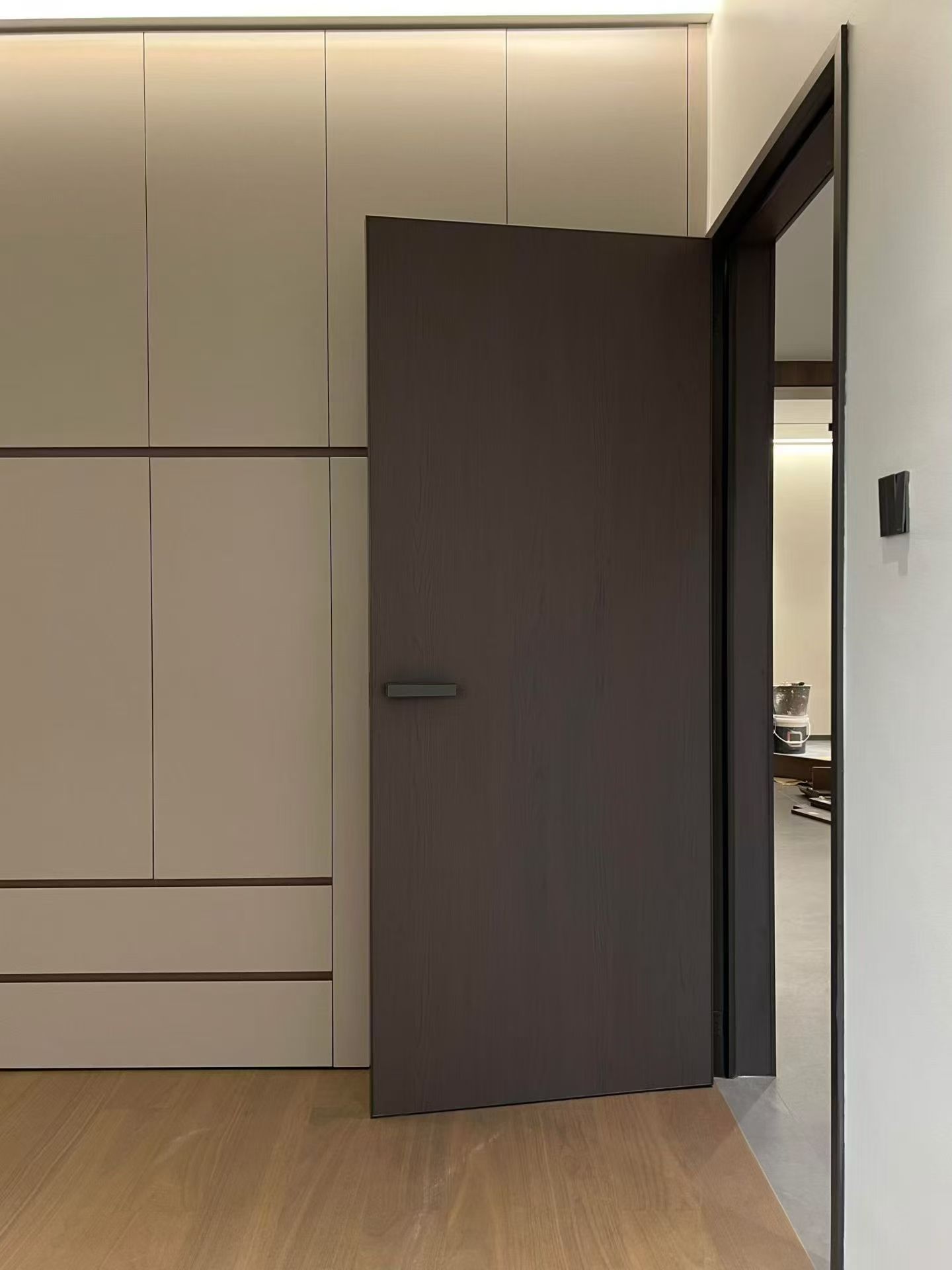 Simple Indoor Ecological Aluminum Honeycomb Wooden Frameless Door Indoor Painting Invisible Hidden Door