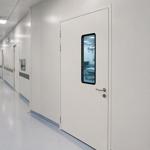 Stainless Steel PVC Fiberglass Modern Hospital Rooms Fire Rated Interior Panic Exit Door Push Pull Well Sealed Finished ODM OEM