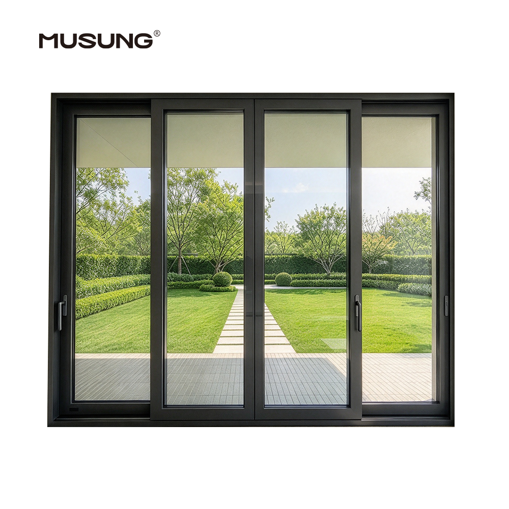 Large Sliding Glass Doors for Patio Aluminum Frame Thermal Insulation Double Glass Sliding Doors