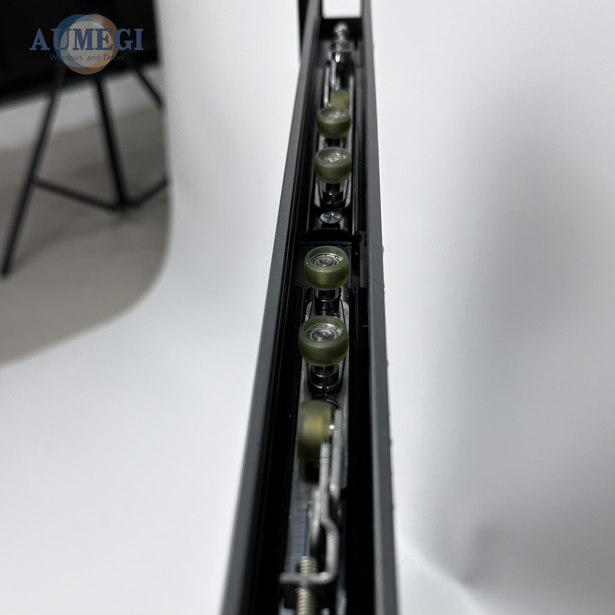 Aumegi Tempered Glass Aluminum Aluminium Frame Sliding Glass Window Metal Sliding Windows
