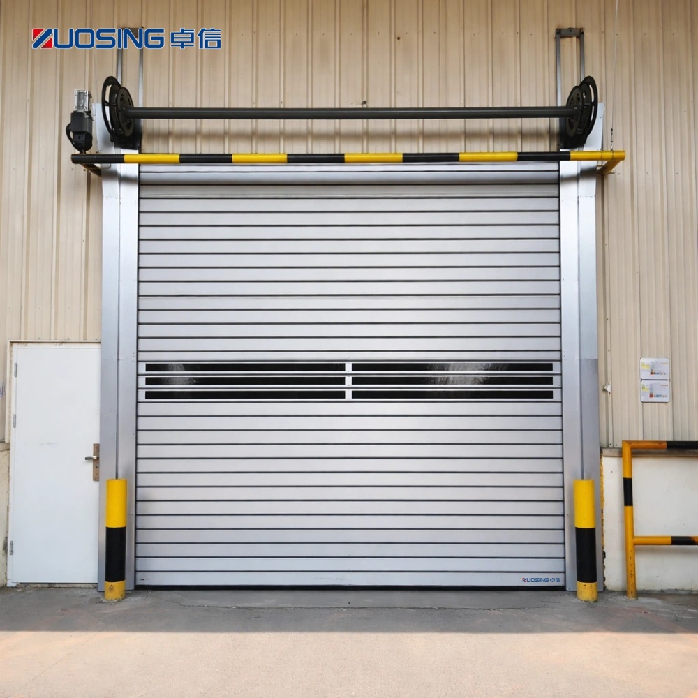 Rigid Rapid Door Aluminum 6063-T5 5m X 5m Infrared Safety 1.5m/s for Logistics Warehouse Main Entrance