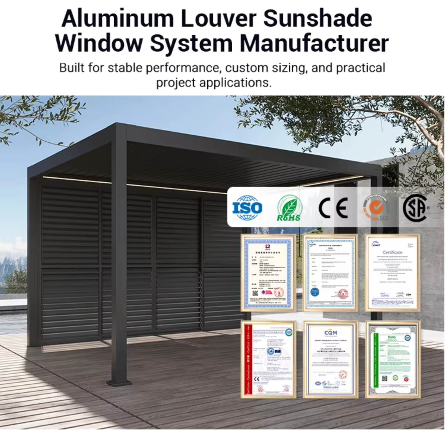 Customized Modern Aluminum Louver Windows Adjustable Aluminum Slat Jalousie Shutter Window Ventilation System Villa Project