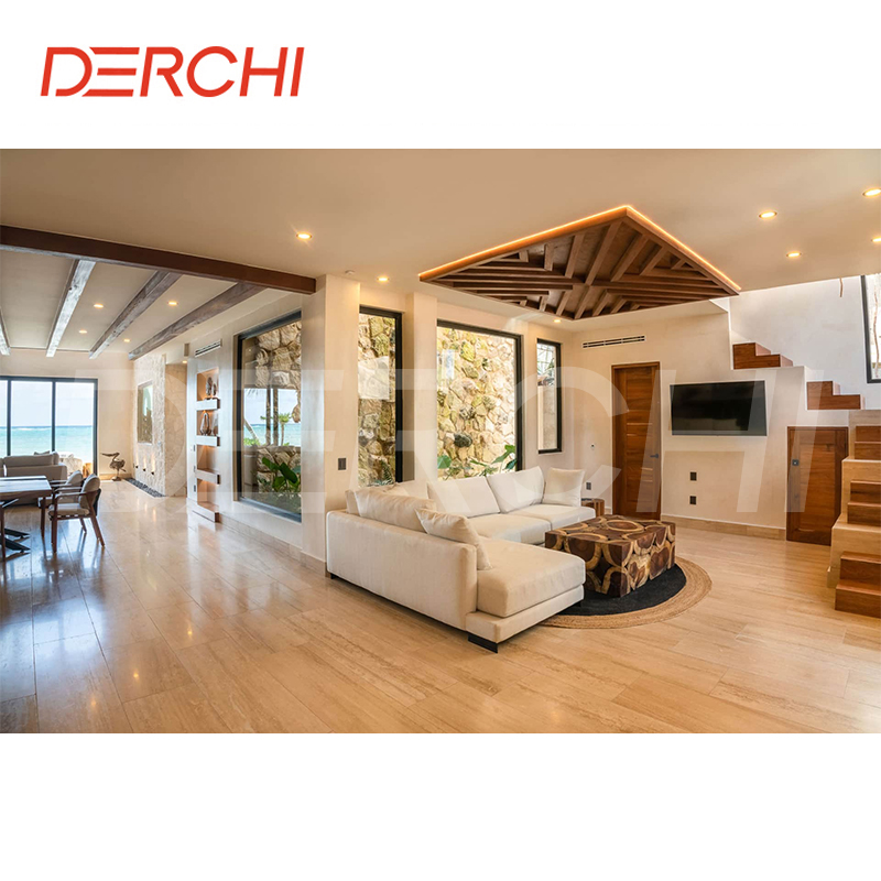 DERCHI Chian Aluminum Frame Double Glazed Casement Windows For Home Casement Window And Door