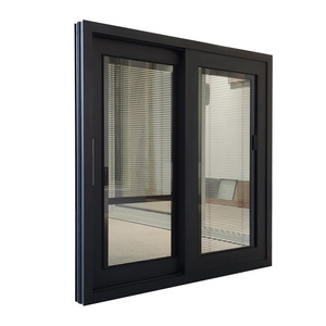 Aluminium Sliding Window Double Glazed with Inserted Blinds
