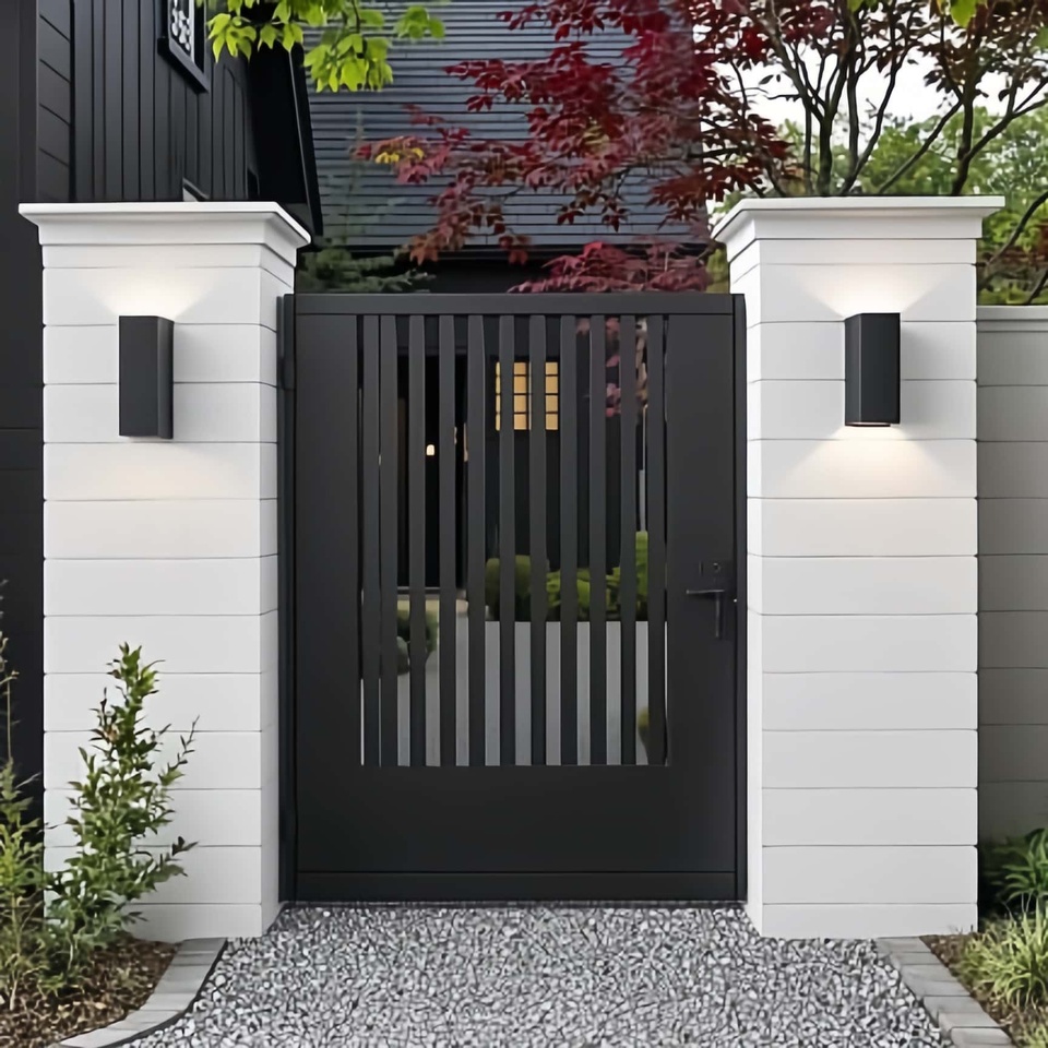 Aluminum Alloy Eco-Friendly Durable Folding Gate Sliding Door Retractable Swing Design Easy Installation for Villa House
