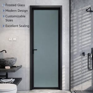 RG50 New Wholesale Modern Luxury High Quality Casement Door Heat Insulation Aluminum Alloy Double Tempered Glass Swing Door