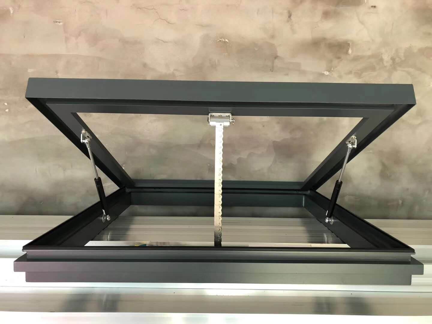 Outward Opening Durable Chain Winder Hopper Window Smart Design Aluminum Skylight Window With Low Price Aluminum Top Hung Window