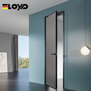 Eloyd Modern Simple Design Aluminum Casement Door Soundproof Waterproof Tempered Glass for Bedroom Toilet Kitchen Interior