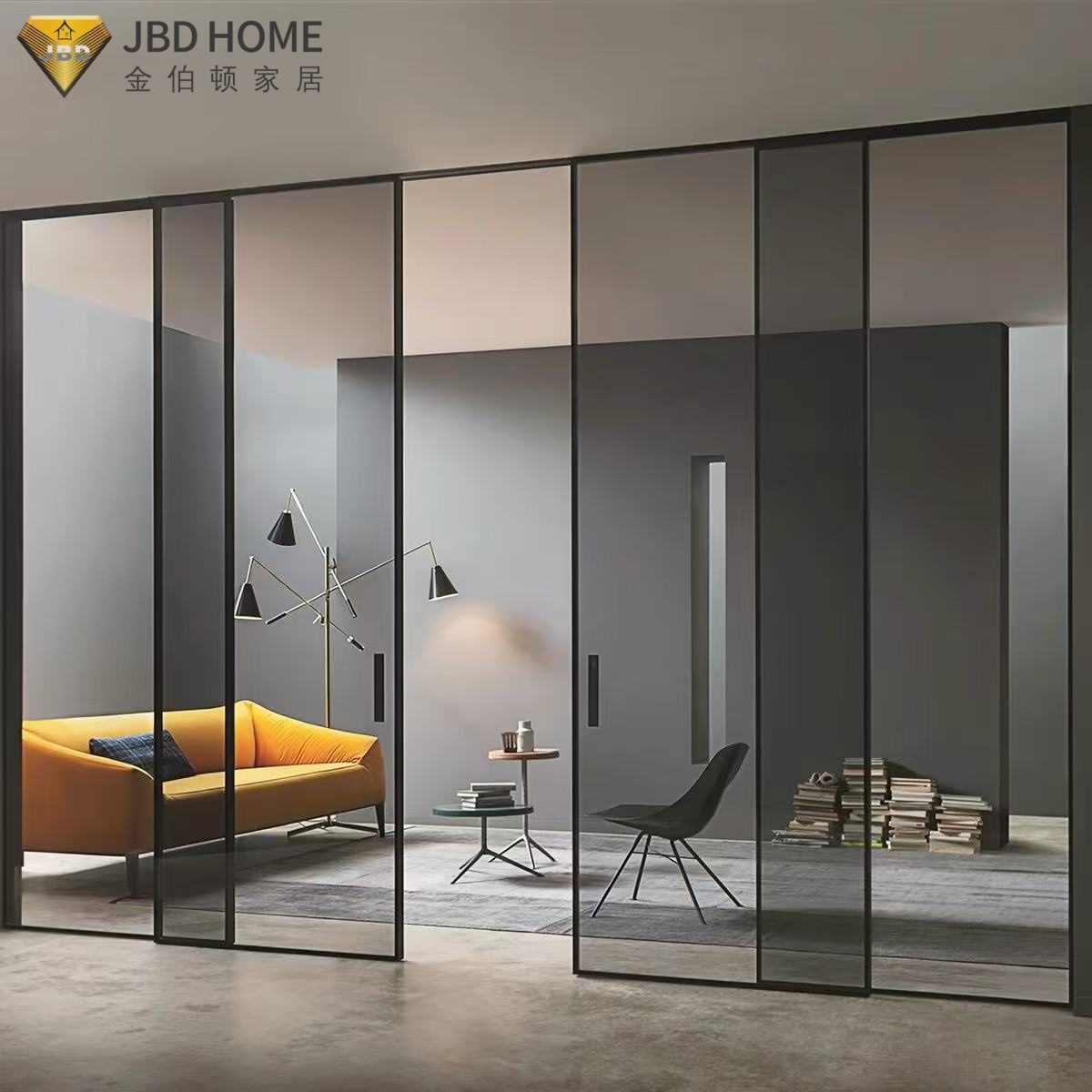 American Project NFRC Sliding Glass Doors Balcony Double Glass Hurricane Impact Water Sound Proof Aluminum Sliding Glass Door