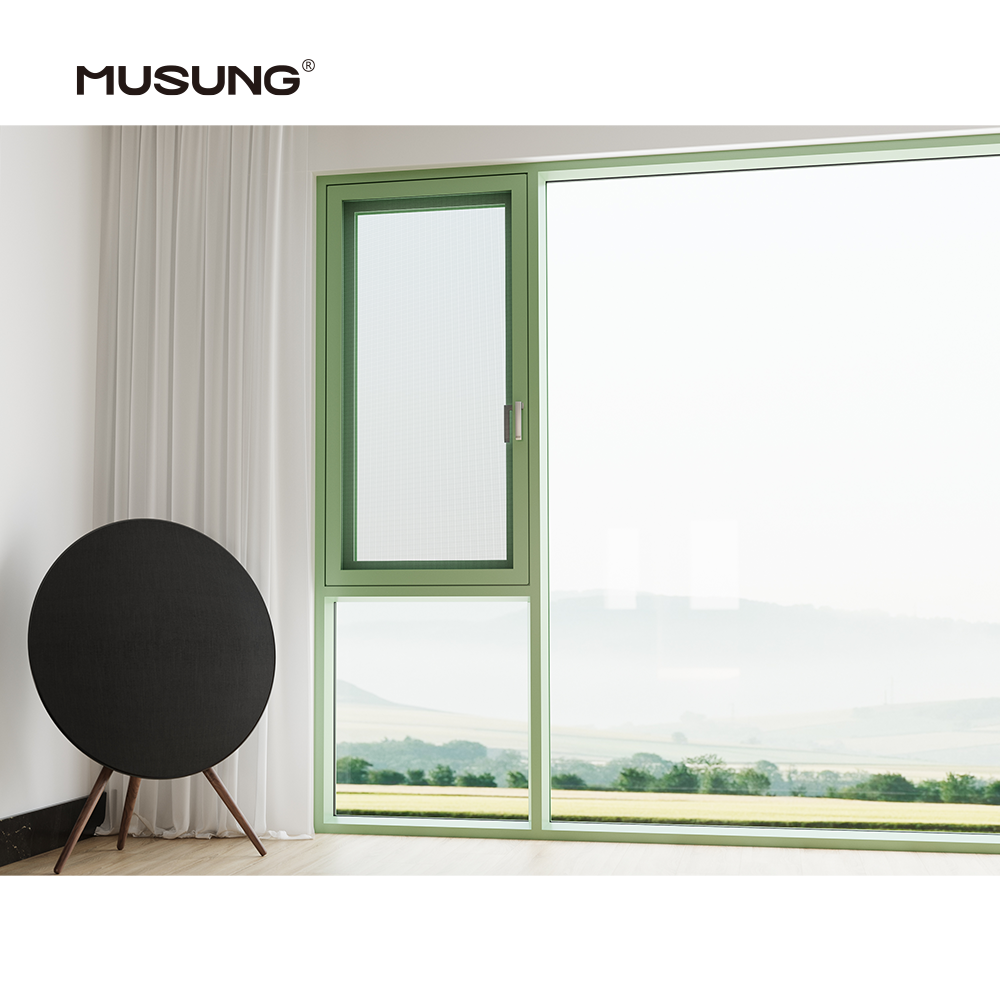 Soundproof Hurricane Impact Aluminium Window Outward Thermal Break Casement Windows For House