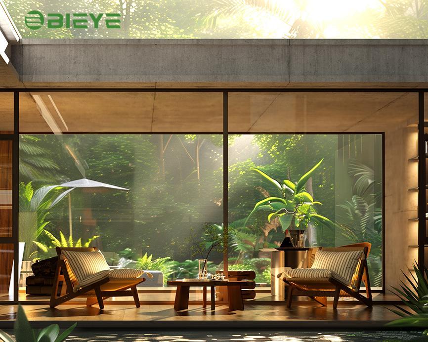 Commercial Solid Courtyard Aluminum Alloy Automatic Sliding Swing Doors Safety Feature Modern 5-Year Warranty for Manor Villa