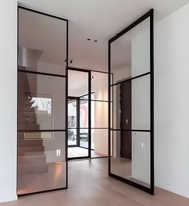 Modern Aluminum Glass Pivot Main Entrance Security Door