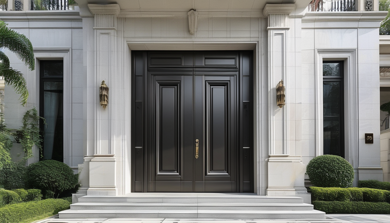 Oversized entry door for luxury villas
