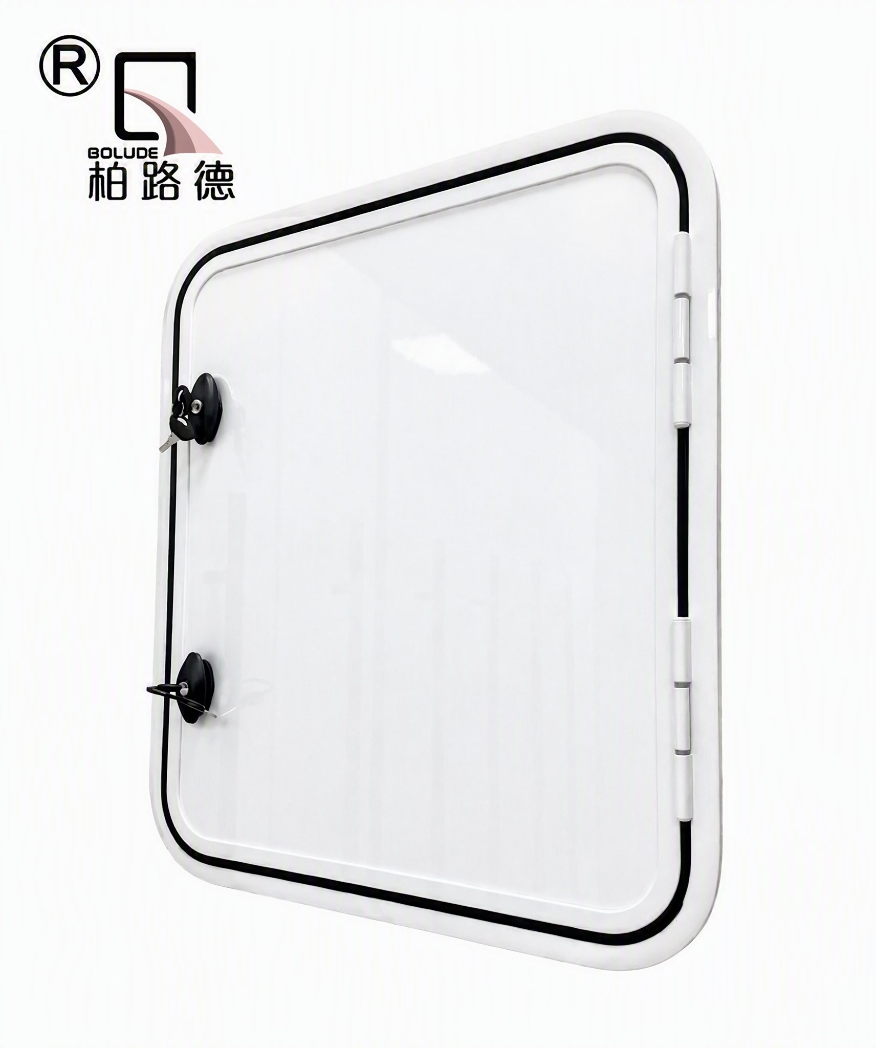 YA-CM-03 RV Hatch Door Aluminum Alloy Thermal-Insulated Panel Self-Tight Lock Frame Supplied Separately OEM ODM