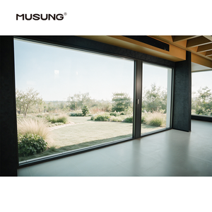 Ultra Large View Aluminum Windows For Houses Heat Insulated Soundproof Micro Ventilation Window