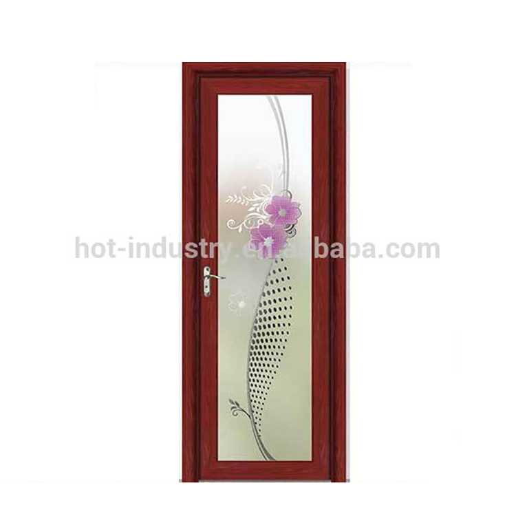 Factory Price Aluminum Half Glass Door Design Bathroom Entry Doors
