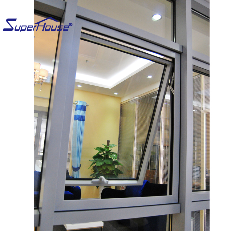 AAMA Certified Aluminum Awning Window Thermal Break LowE Glazing Energy Saving Insulated Soundproof for Bathroom Bedroom