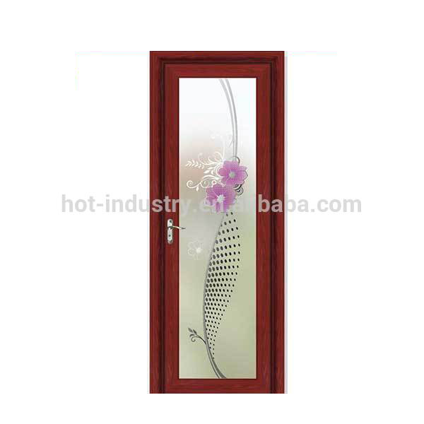 Factory Price Aluminum Half Glass Door Design Bathroom Entry Doors