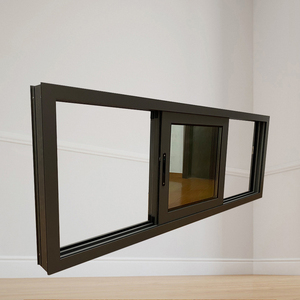 Weatherproof Brown Aluminium Sliding Window Tempered Glass for Apartment, Villa & Commercial Building Facades
