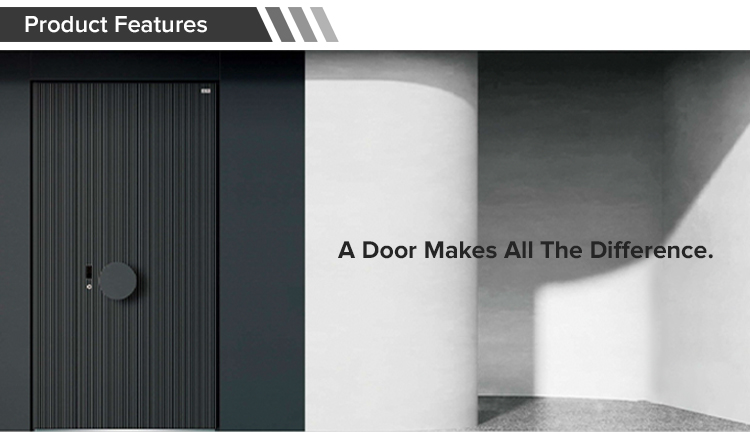 Luxury entrance door in high-end modern residence