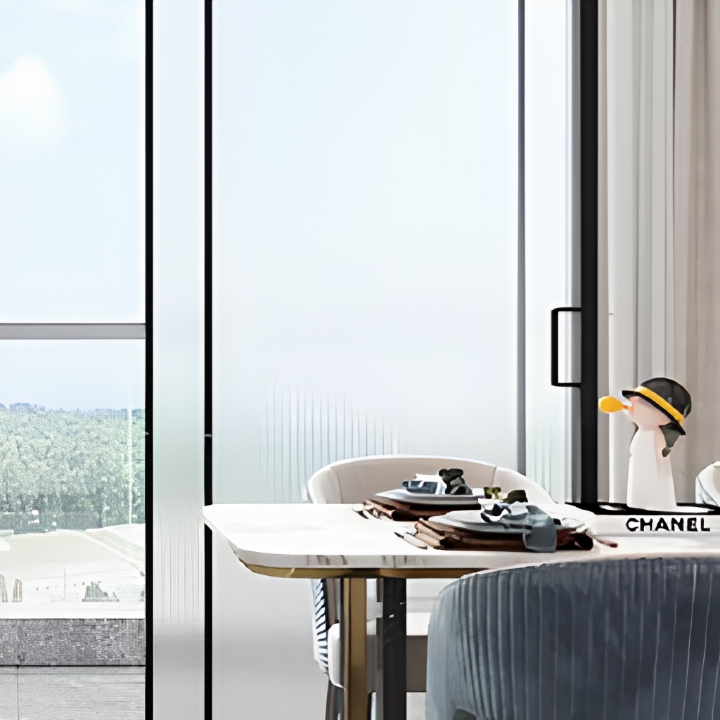Aluminum Magnesium Alloy Thermal Break Sliding Door Double Glazing Frosted Glass Balcony Patio Interior Door