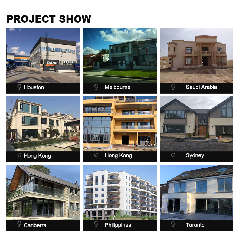 Modern Thermal Break Soundproof Double Glass Aluminium Casement windows For Luxury Residential Villa With Screen