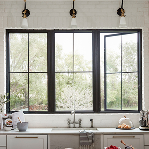 Energy Efficient NFRC Double Glazed Aluminum Casement Window with Grill