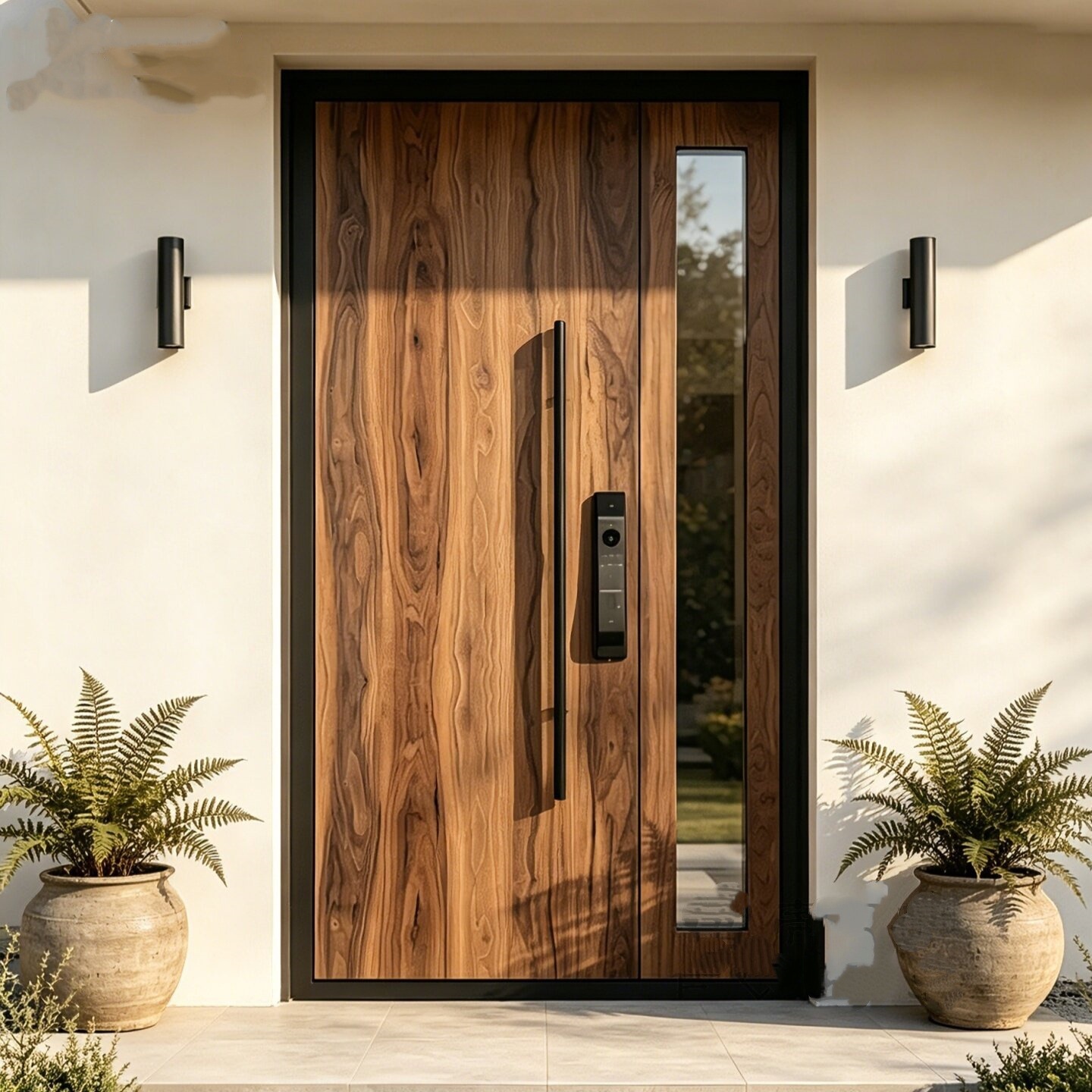 Custom Full Cast Aluminum Security Front Door with Log Grain Finish and Anti Rust Coating for Villa Main Entrance