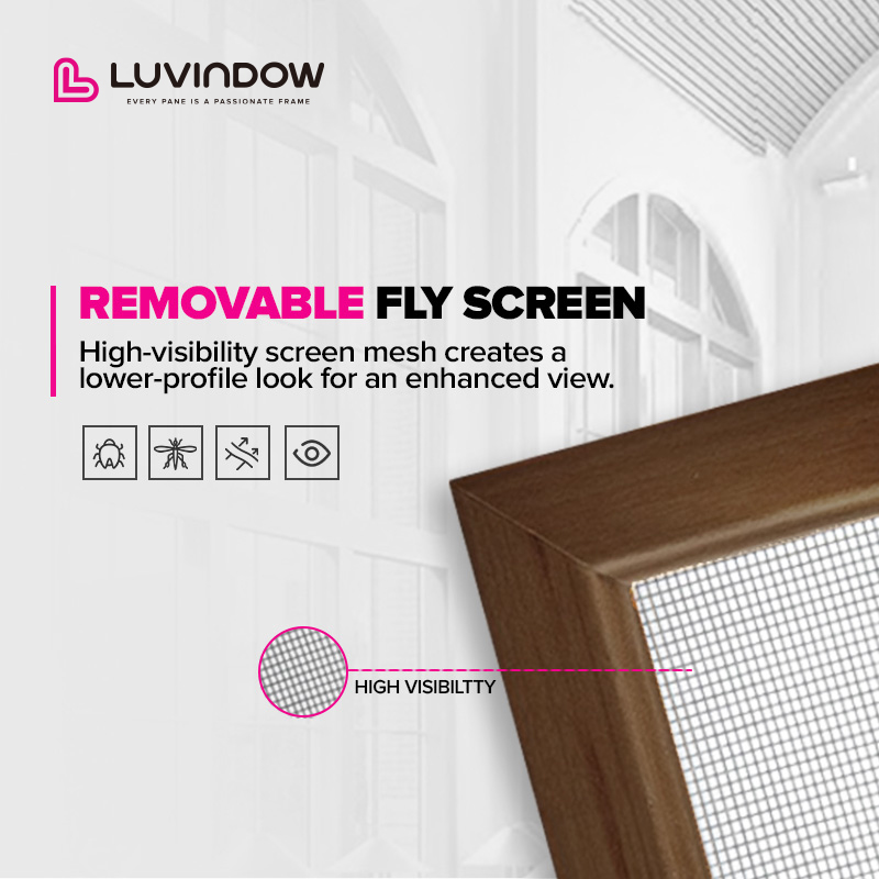 High Quality Hand Crank Aluminum Clad Wood Window Weatherproof Performance for Luxury Villas