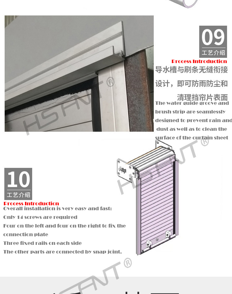 Vertical or Horizontal Roller Shutter Aluminum Tambour Door /Up Door -104000-2