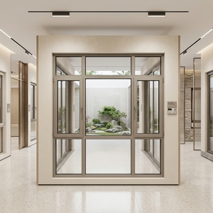 HUACAI Modern Flush Design Aluminum Casement Window Hidden Hardware Internal Tilt and Turn System Window