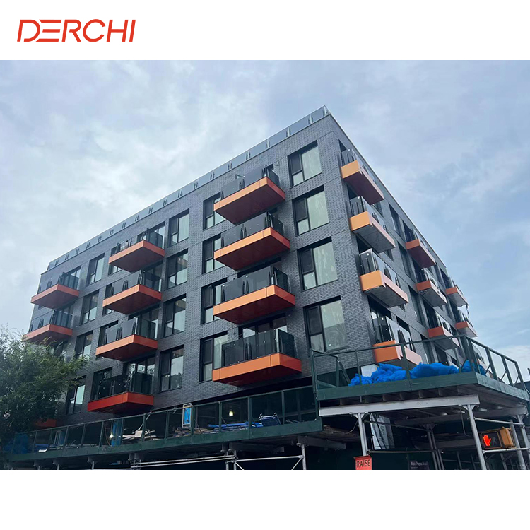 DERCHI NFRC USA Standard Picture Window Open Out Specialty Bay Windows Top Double Glazed Outward Swing Aluminum Casement Windows