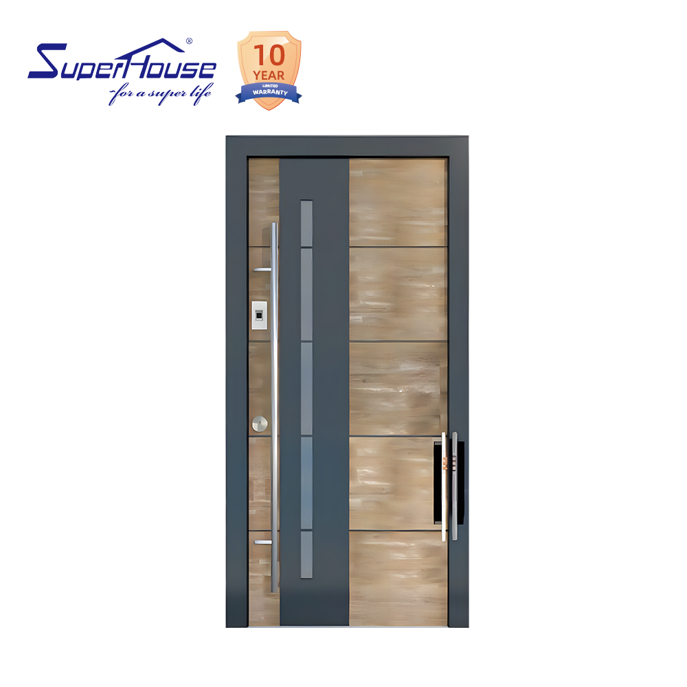 Superhouse Modern Aluminium Entry Door with Glass Chinese Factory Cheap