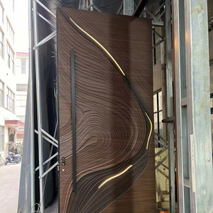 Modern aluminum office door with hidden hinges