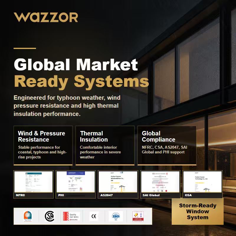 Wazzor Customized High Quality American Style Aluminium Alloy Frame Residential Double Tempered Glass Sliding Windows