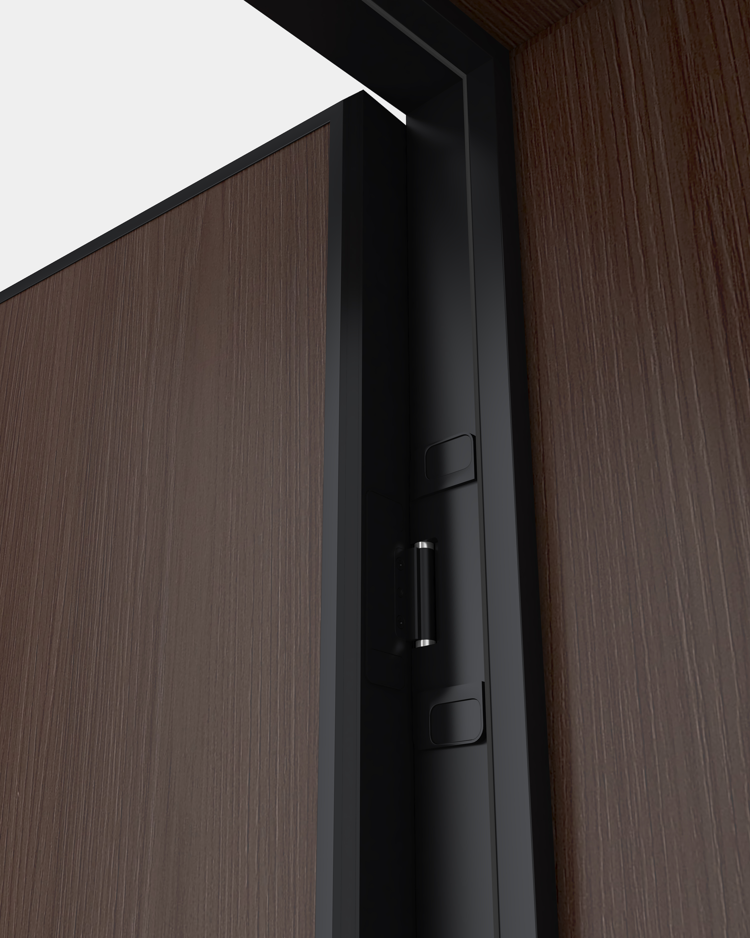 Modern WPC Aluminum Wood Composite Door for Hotel Durable Custom Size OEM Factory Direct for Villa Apartment Project